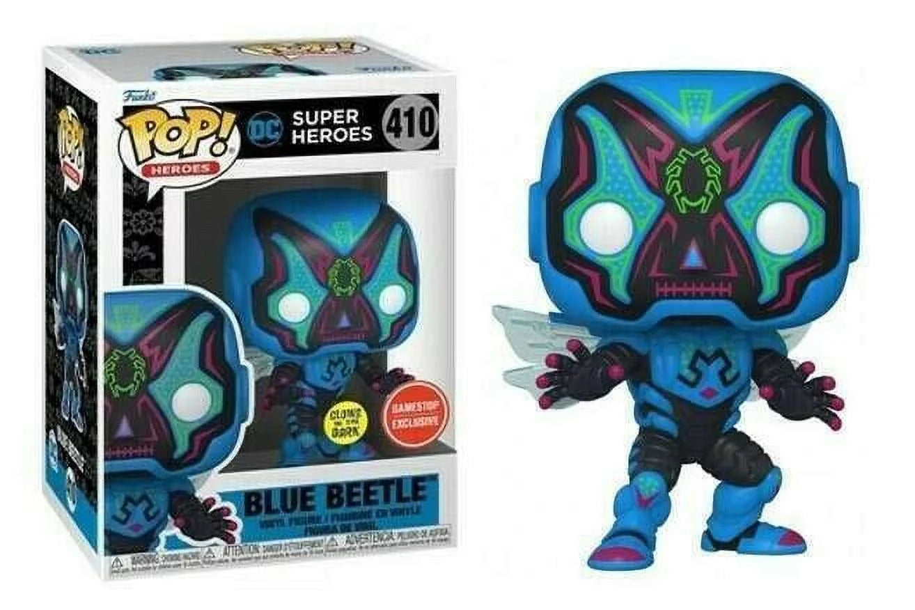 FUNKO POP DC SUPER HEROES BLUEBEETLE GLOW IN THE DARK 410